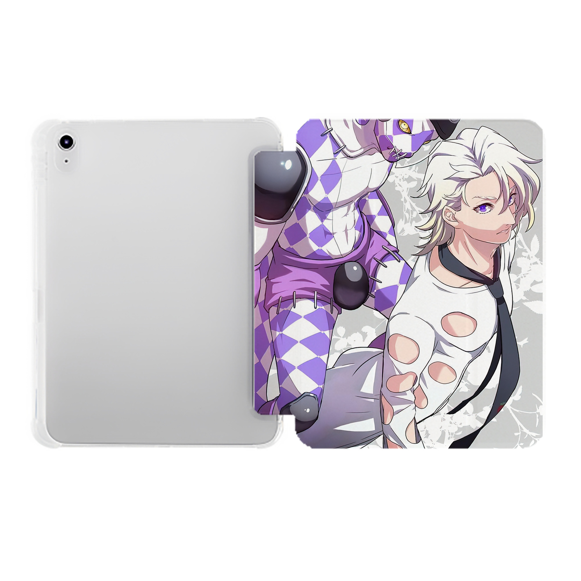 （画像用） ジョジョの奇妙な冒険 JoJo's Bizarre Adventure IPad ケース ペン収納付き 三つ折りスタンド PUレザー×シリコン 対応機種9.5/10.5/10.9インチ